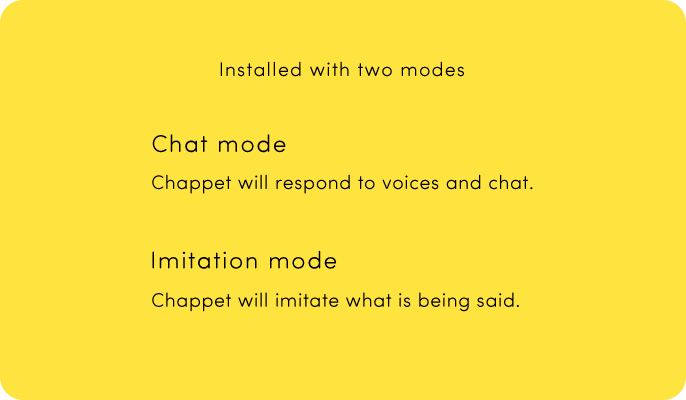 Installed with two modes